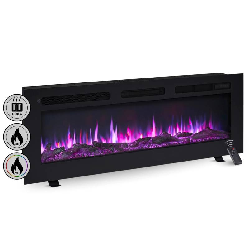 BALDERIA LE-50 Elektrokamin Standkamin oder Wandkamin oder Einbaukamin Heizung 3D-Flammeneffekt Schwarz BALDERIA LE-50 Elektrokamin Standkamin oder Wandkamin oder Einbaukamin Heizung 3D-Flammeneffekt Schwarz von BALDERIA