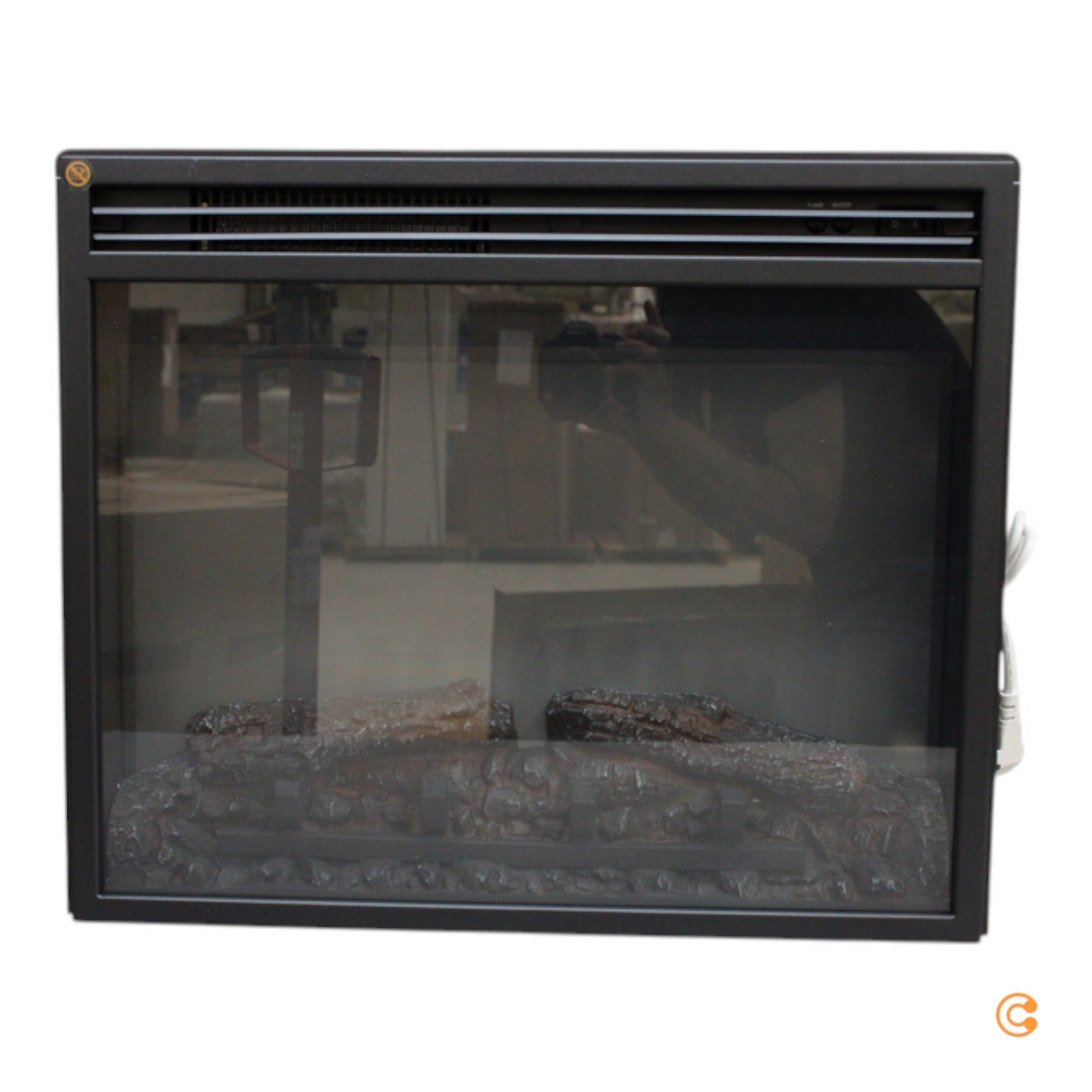 Balderia Elektrokamin Standkamin Finn Heizung 2000 W 3 D Flammeneffekt Siehe Text B-Ware von BALDERIA