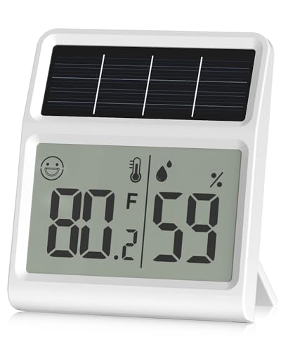 BALDR Solar Digital Thermometer Hygrometer, RoomLight Powered Temperature Huimidity Sensor, Black 1pcs BALDR Solar Digital Thermometer Hygrometer, RoomLight Powered Temperature Huimidity Sensor, Black 1pcs von BALDR