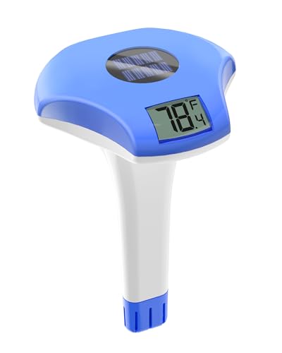 BALDR Pool Thermometer -Solarbetriebenes Schwimmthermometer, Nie wieder Batteriewechsel, IPX8 wasserdicht, mit Großem LCD-Display, Perfekt für Pool, Eisbad & Whirlpool von BALDR