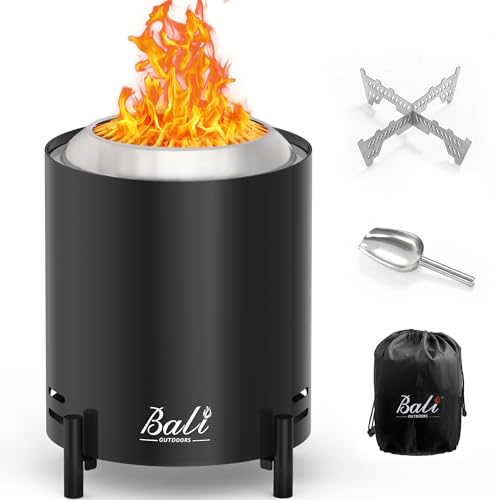 BALI OUTDOORS Feuerstelle, tragbare Tisch-Feuerstelle mit Aufbewahrungstasche, Herdregal, Kraftstoffschaufel, rauchfreie Tisch-Feuerstelle für Outdoor, Garten, Terrasse, Camping, mit Holz oder Pellets BALI OUTDOORS Feuerstelle, tragbare Tisch-Feuerstelle mit Aufbewahrungstasche, Herdregal, Kraftstoffschaufel, rauchfreie Tisch-Feuerstelle für Outdoor, Garten, Terrasse, Camping, mit Holz oder Pellets von BALI OUTDOORS