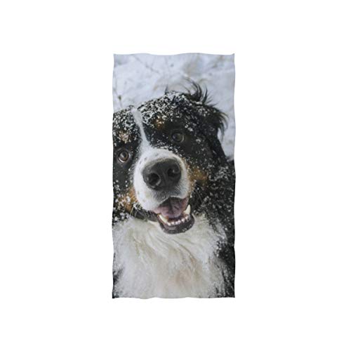 BALII Berner Sennenhund und Schnee-Handtuch weich saugfähig Badetuch für Hand Gesicht Gym und Spa von BALII