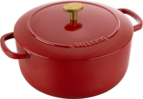 BALLARINI Bellamonte Auflaufform Bräter Dutch Oven Emailliertes Gusseisen Rund 22 cm 3 L Rot von BALLARINI