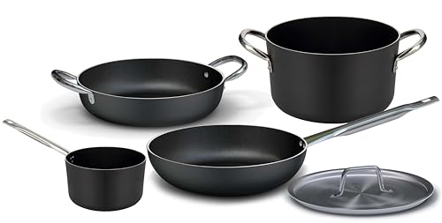 Kochgeschirr-Set mit Antihaftbeschichtung, 5-teilig von Ballarini Serie 2100, hergestellt in Italien von BALLARINI