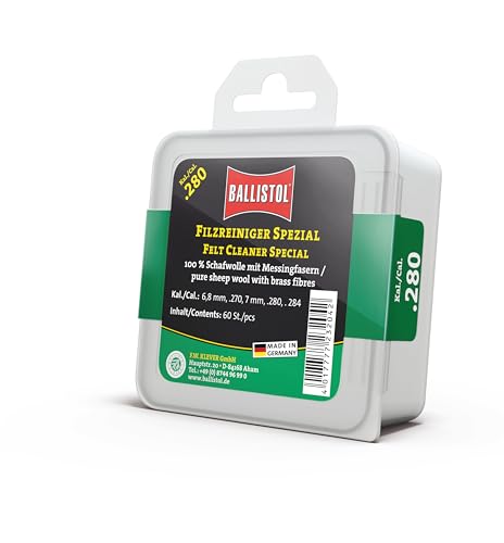 BALLISTOL 23204 Filzreiniger Spezial - Laufreiniger für Gewehr Kal 280, 60 Stück von BALLISTOL