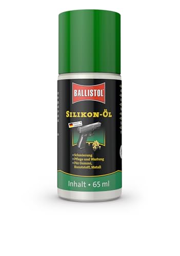 BALLISTOL 23807 Silikon-Öl flüssig 65ml Flasche - Waffen-Öl zur Schmierung und Schutz von Gummi, Kunststoff und Metall von BALLISTOL