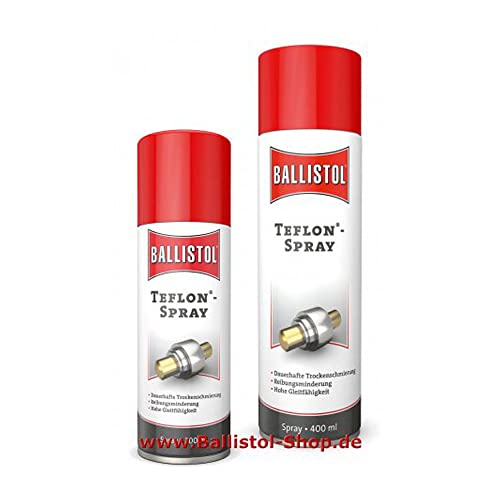 BALLISTOL 25607_case PTFE Trockenschmierung Spray 400ml – Dauerhafte Trocken-Schmierung mit hoher Gleitfähigkeit - Reibungsminderung BALLISTOL 25607_case PTFE Trockenschmierung Spray 400ml – Dauerhafte Trocken-Schmierung mit hoher Gleitfähigkeit - Reibungsminderung von BALLISTOL