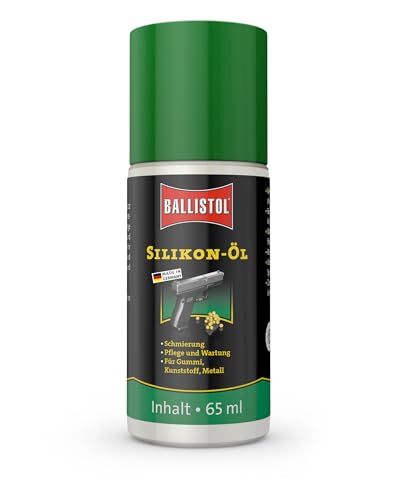 BALLISTOL 23807 Silikon-Öl flüssig 65ml Flasche - Waffen-Öl zur Schmierung und Schutz von Gummi, Kunststoff und Metall von BALLISTOL