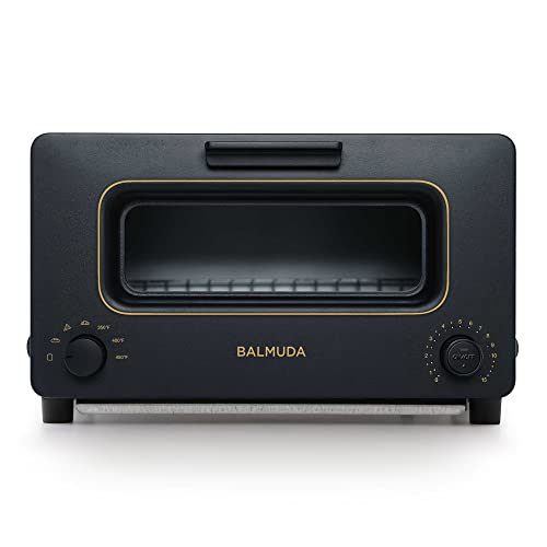 BALMUDA The Toaster | Dampfbackofen Toaster | 5 Kochmodi: Sandwichbrot, Handwerksbrot, Pizza & Gebäck, Backofen | Präzise Wärmeregulierung | Dampftechnik | Backform | US-Version | Schwarz von BALMUDA