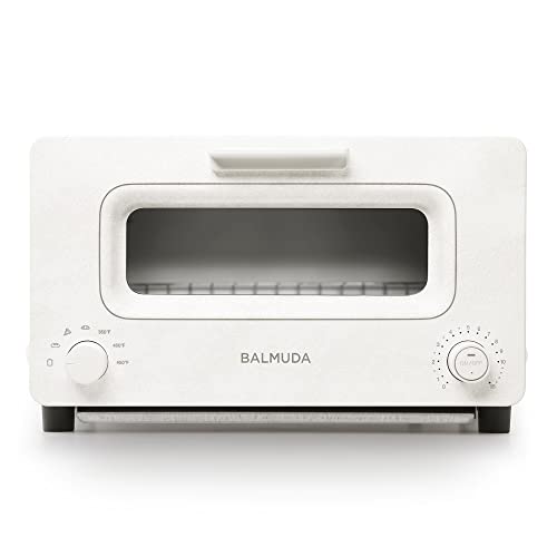 BALMUDA The Toaster | Dampfofen | 5 Kochmodi - Sandwichbrot, handwerkliches Brot, Pizza, Gebäck, Ofen | kompaktes Design | Backform | K01M-WS | Weiß | US-Version von BALMUDA