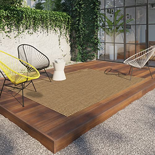 BALTA Outdoor Teppich, Flachwebteppich, ideal für den Außenbereich auf der Terrasse oder für das Wohnzimmer - Schlafzimmer, Maschinengewebt, Juteteppich-Effekt, Polypropylen, 160 x 230 cm, Braun von BALTA