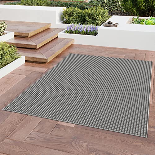 BALTA Outdoor Teppich, Flachwebteppich, ideal für draußen auf der Terrasse oder drinnen im Wohn-/Schlafzimmer, Maschinengewebt, Juteteppich-Effekt, Polypropylen, 160 x 230 cm, Schwarz von BALTA