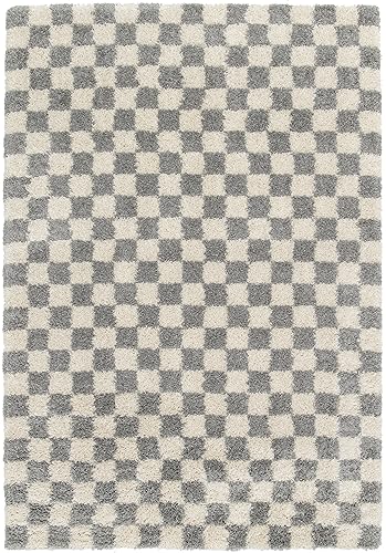 Rugs Essentials Shaggy Schachbrettmuster Teppich, Rechteckiger Teppich für das Wohnzimmer - Schlafzimmer, Weich und Bequem, Pflegeleicht, Florhöhe 30 mm, Polypropylen, 200x290 cm, Grau Rugs Essentials Shaggy Schachbrettmuster Teppich, Rechteckiger Teppich für das Wohnzimmer - Schlafzimmer, Weich und Bequem, Pflegeleicht, Florhöhe 30 mm, Polypropylen, 200x290 cm, Grau von Rugs Essentials