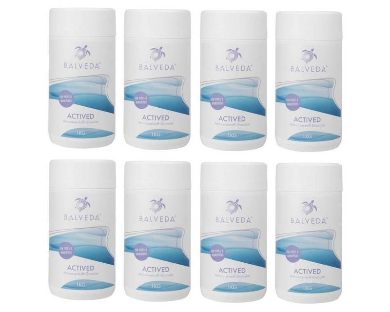 BALVEDA Poolpflege BALVEDA 8x ACTIVED Aktivsauerstoff-Granulat 1 kg (8 kg), (Einzelprodukt), Für Pools & Whirlpools von BALVEDA
