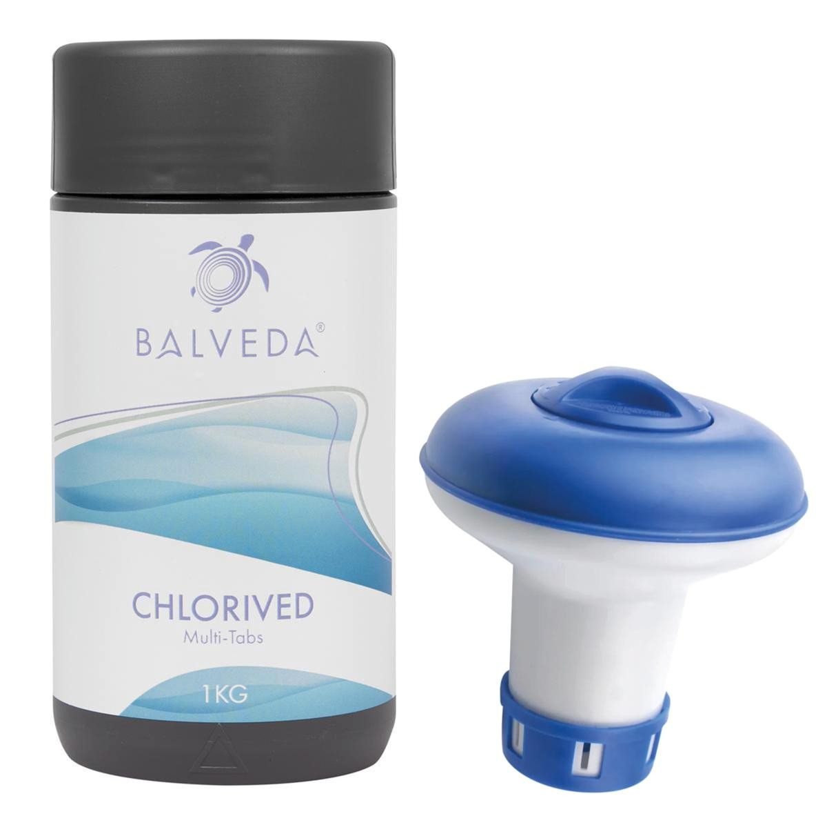 BALVEDA Poolpflege Set BALVEDA CHLORIVED 20 g Multi-Tabs 1 kg, (Einzelset), Desinfektion und Algenschutz von BALVEDA