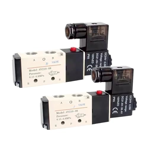 BALYDLUL 1 stücke 4V110-06 4V210-08 4V310-10 4V410-15 Magnetventil Richtungssteuerung Magnetventil 12V 24V 110V 220V(4V210-08) von BALYDLUL