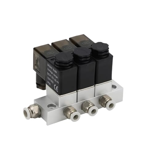 BALYDLUL 2v025 Mehrwege-Kombinationsverteiler Pneumatisches Magnetventil 12 V 24 V 110 V 220 V 2-Wege-Normalerweise geschlossenes Luftmagnetventil(9 Stations) von BALYDLUL