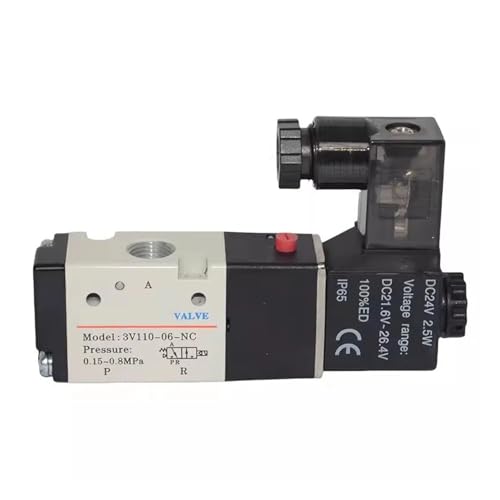 BALYDLUL 3V110-06 3V210-08 3V310-10 3/2-Wege-Luftregelventil AC DC12 24 110 220 V(3V110-06NC,AC 24V) von BALYDLUL