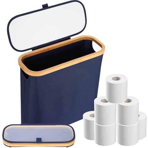 BAM BOO BOX Toilettenpapier Aufbewahrung aus Bambus - Klopapier Aufbewahrung - Toilet Paper Holder - Toilettenpapierständer - Badezimmer Organizer - Toilettenpapierhalter - Klopapierständer von BAM BOO BOX