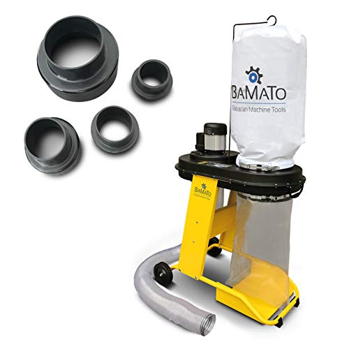 BAMATO Absauganlage AB-550 inkl. Adapter Set, 230 V, 2,30m langer und flexibler Absaugschlauch von BAMATO