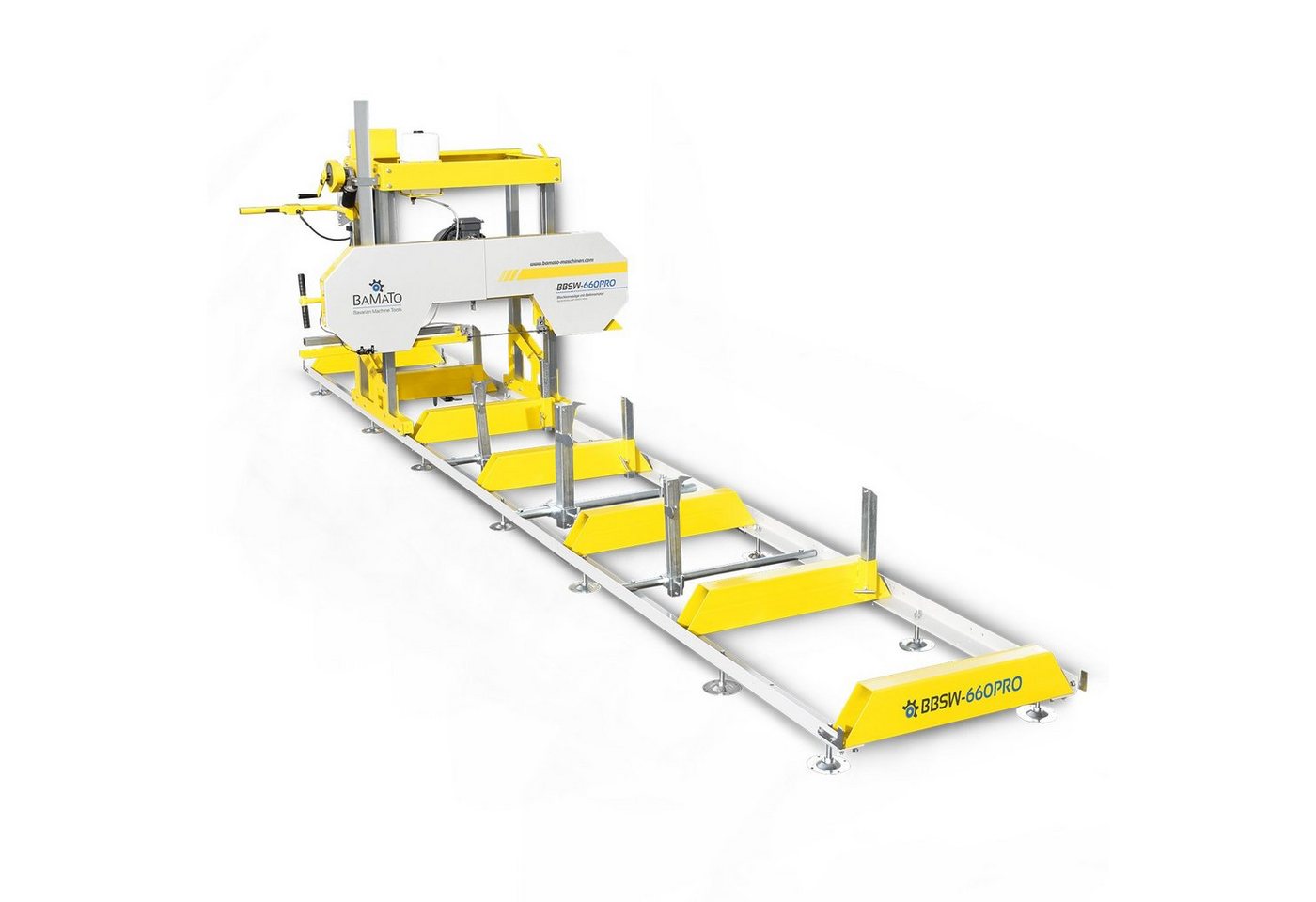 BAMATO Holzbandsäge BBSW-660PRO, 1-St., Kühlmitteleinrichtung, el. Höhenverstellung, Blockbandsäge, Laser von BAMATO