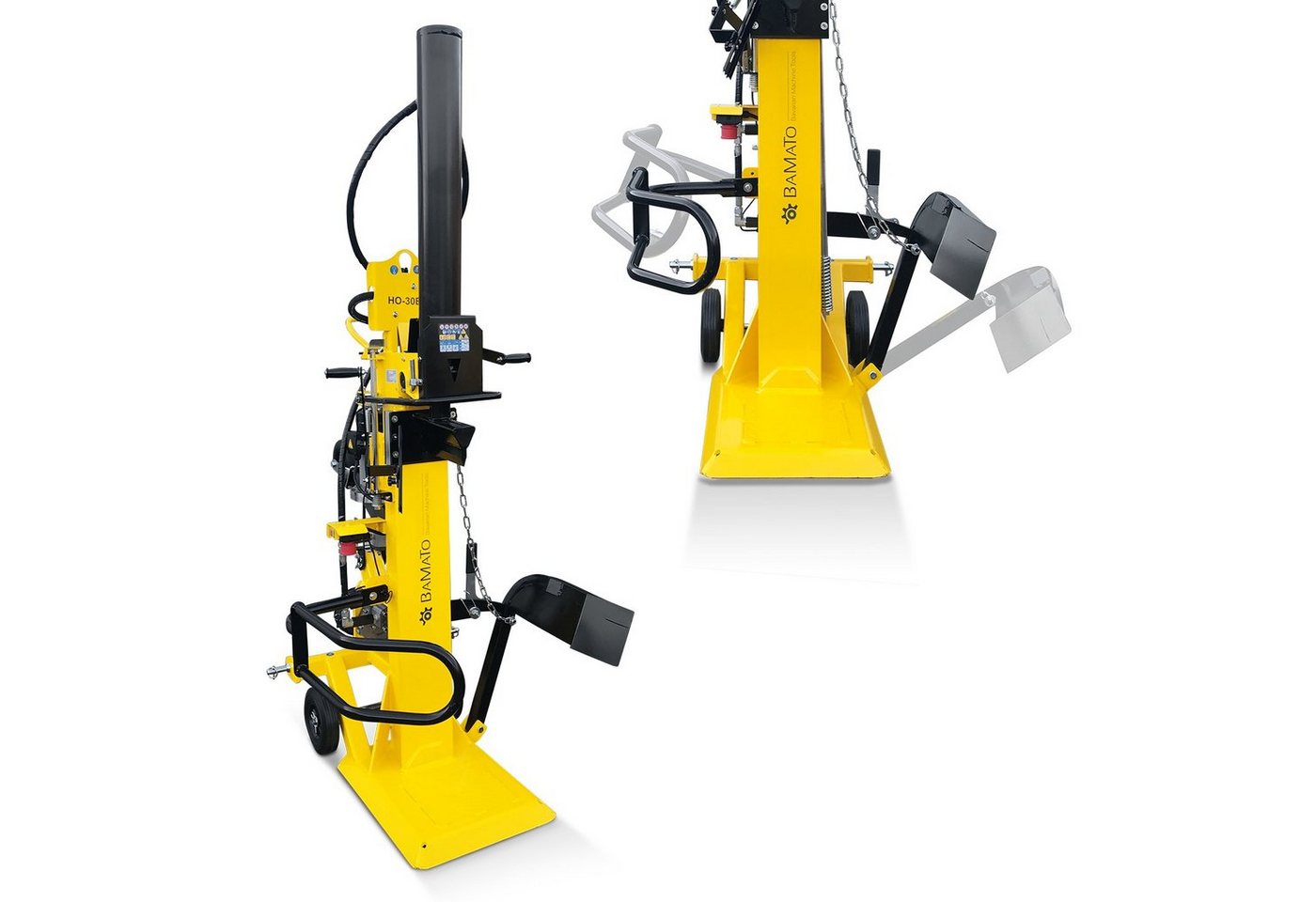 BAMATO Holzspalter HO-30EP, Spaltgutlänge bis 110.000 cm, Spaltgutdurchmesser bis 40.000 cm, (1-St), Fahrwerk mit Stützrad, Spalthub stufenlos, mit Hydrauliköl, Stammheber von BAMATO