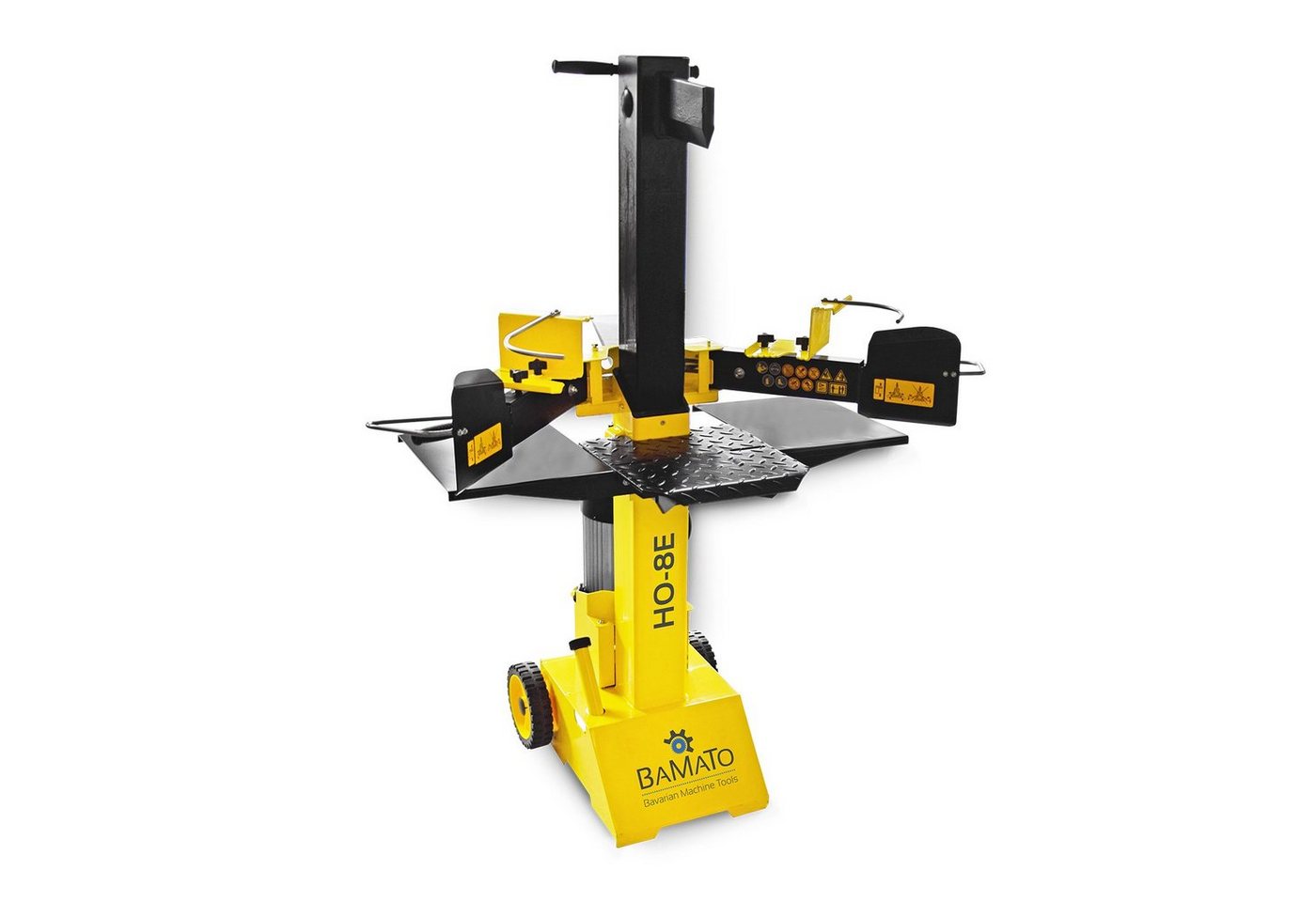 BAMATO Holzspalter HO-8E, Spaltgutlänge bis 55.000 cm, Spaltgutdurchmesser bis 30.000 cm, (1-St), Fahrwerk, Spalthub stufenlos, vorbefüllt mit Hydrauliköl von BAMATO