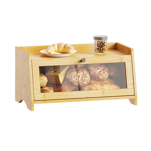 BAMBANG Bambus Brotkasten, Klein Brotkästen Holz für Küchentheke, brotbox küche zur Brotaufbewahrung, bread box Brotaufbewahrungsbehälter, Natürlich BAMBANG Bambus Brotkasten, Klein Brotkästen Holz für Küchentheke, brotbox küche zur Brotaufbewahrung, bread box Brotaufbewahrungsbehälter, Natürlich von BAMBANG