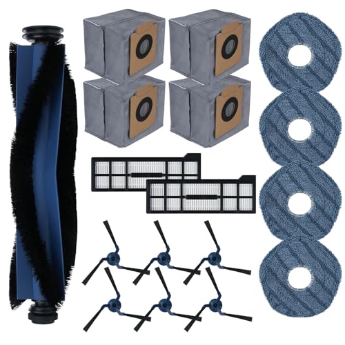 BAMBOOST 17 Stück X10 Pro Zubehörset für Eufy X10 Pro Omni Saugroboter,1 Hauptbürste, 2 Hochleistungsfiltern,4 Wischmopps, 4 Staubbeuteln und 6 Seitenbürsten,X10 Pro Ersatzteile Saugroboter Zubehör BAMBOOST 17 Stück X10 Pro Zubehörset für Eufy X10 Pro Omni Saugroboter,1 Hauptbürste, 2 Hochleistungsfiltern,4 Wischmopps, 4 Staubbeuteln und 6 Seitenbürsten,X10 Pro Ersatzteile Saugroboter Zubehör von Bamboost
