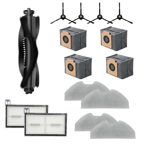 BAMBOOST 15 Stück X8 Pro Zubehörset für eufy X8 Pro Saugroboter,1 Hauptbürste, 2 Hochleistungsfiltern,4 Wischmopps, 4 Staubbeuteln und 4 Seitenbürsten,X10 Pro Ersatzteile Saugroboter Zubehör BAMBOOST 15 Stück X8 Pro Zubehörset für eufy X8 Pro Saugroboter,1 Hauptbürste, 2 Hochleistungsfiltern,4 Wischmopps, 4 Staubbeuteln und 4 Seitenbürsten,X10 Pro Ersatzteile Saugroboter Zubehör von Bamboost