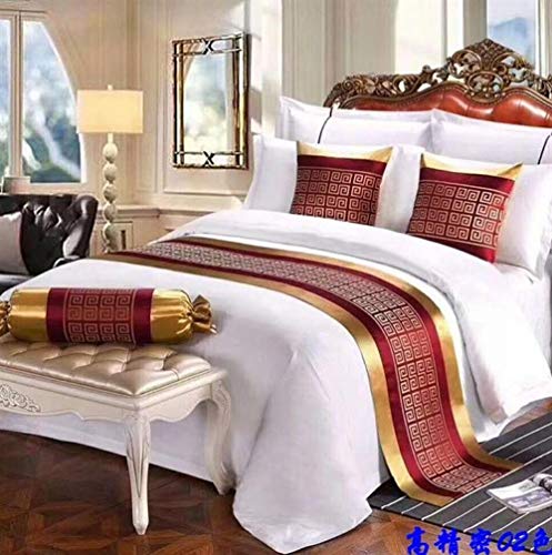 BAMCQ Bettläufer Luxus Neue Moderne Einfache Home Hotel Bett Flagge Bett Schwanz B & B Bettdecke Hohe Präzision 02 Farbe 1,8 mt Bett 50x240 von BAMCQ