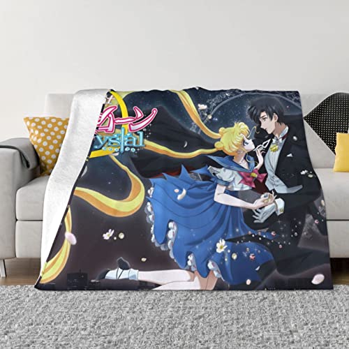Anime Sailor Moon (17) Kuscheldecke Flanell Decke, superweiche Überwurfdecke, Bettdecke für Sofa, Couch, Bett 150 X 125 cm von BAMERO
