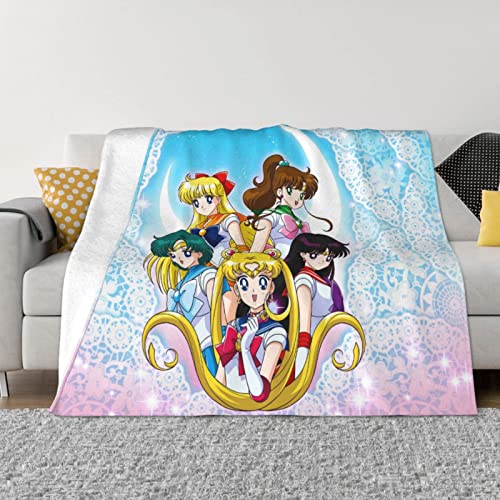 Anime Sailor Moon (7) Kuscheldecke Flanell Decke, superweiche Überwurfdecke, Bettdecke für Sofa, Couch, Bett 200 X 150 cm von BAMERO