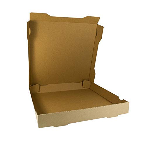 BAMI BIO Pizzakarton Pizzaboxen 100 Stück 28x28 Pizzaschachtel Pizza-Box Braun Neutral von BAMI EINWEGARTIKEL