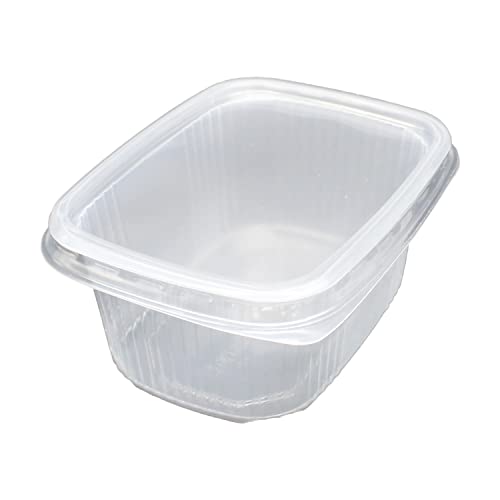 BAMI Verpackungsbecher 250g, 250ml 108x82x47mm, ECKIG- PP-Transparent, Feinkostbecher, Salatbecher, Salatschale - Kombi mit Deckel - (250 Becher + 250 Deckel) von BAMI EINWEGARTIKEL