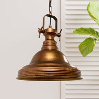 Bamyum - Suspension Industrielle en Métal Cuivré Peint à la Main – Lustre Vintage E27 Ø30 cm pour Salon, Chambre ou Salle à Manger von BAMYUM