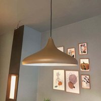 Champion Industrielle Pendelleuchte aus Braun handbemaltem Metall – Vintage Kronleuchter E27 Ø35 cm für Wohnzimmer, Schlafzimmer oder Esszimmer Champion Industrielle Pendelleuchte aus Braun handbemaltem Metall – Vintage Kronleuchter E27 Ø35 cm für Wohnzimmer, Schlafzimmer oder Esszimmer von BAMYUM