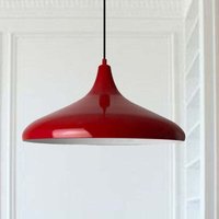 Champion Industrielle Pendelleuchte aus Rot handbemaltem Metall – Vintage Kronleuchter E27 Ø35 cm für Wohnzimmer, Schlafzimmer oder Esszimmer von BAMYUM