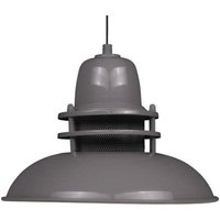 Fener Industrielle Pendelleuchte aus Grau Metall handbemalt – Vintage Kronleuchter E27 Ø34 cm für Wohnzimmer, Schlafzimmer oder Esszimmer Fener Industrielle Pendelleuchte aus Grau Metall handbemalt – Vintage Kronleuchter E27 Ø34 cm für Wohnzimmer, Schlafzimmer oder Esszimmer von BAMYUM