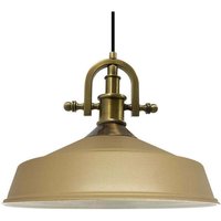 Handbemalte Industrielle Hängeleuchte aus Beige Metall – Vintage-Kronleuchter E27 Ø41 cm für Wohnzimmer, Schlafzimmer Oder Esszimmer von BAMYUM