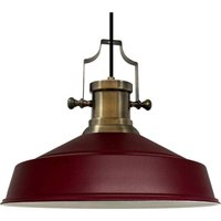 Handbemalte Industrielle Hängeleuchte aus Burgund Metall – Vintage-Kronleuchter E27 Ø41 cm für Wohnzimmer, Schlafzimmer Oder Esszimmer von BAMYUM