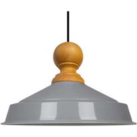 Handbemalte Industrielle Hängeleuchte aus Grau Metall – Vintage-Kronleuchter E27 Ø41 cm für Wohnzimmer, Schlafzimmer Oder Esszimmer von BAMYUM