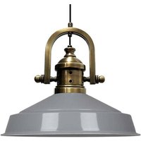 Handbemalte Industrielle Hängeleuchte aus Grau Metall – Vintage-Kronleuchter E27 Ø41 cm für Wohnzimmer, Schlafzimmer Oder Esszimmer von BAMYUM