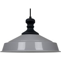 Handbemalte Industrielle Hängeleuchte aus Grau Metall – Vintage-Kronleuchter E27 Ø41 cm für Wohnzimmer, Schlafzimmer Oder Esszimmer von BAMYUM