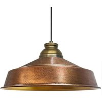 Handbemalte Industrielle Hängeleuchte aus Kupferfarbe Metall – Vintage-Kronleuchter E27 Ø41 cm für Wohnzimmer, Schlafzimmer Oder Esszimmer von BAMYUM
