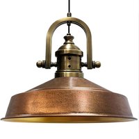 Handbemalte Industrielle Hängeleuchte aus Kupferfarbe Metall – Vintage-Kronleuchter E27 Ø41 cm für Wohnzimmer, Schlafzimmer Oder Esszimmer von BAMYUM