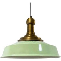 Handbemalte Industrielle Hängeleuchte aus Minzgrün Metall – Vintage-Kronleuchter E27 Ø41 cm für Wohnzimmer, Schlafzimmer Oder Esszimmer von BAMYUM