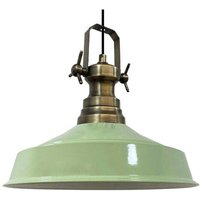 Handbemalte Industrielle Hängeleuchte aus Minzgrün Metall – Vintage-Kronleuchter E27 Ø41 cm für Wohnzimmer, Schlafzimmer Oder Esszimmer von BAMYUM