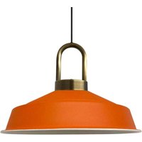 Handbemalte Industrielle Hängeleuchte aus Orange Metall – Vintage-Kronleuchter E27 Ø41 cm für Wohnzimmer, Schlafzimmer Oder Esszimmer Handbemalte Industrielle Hängeleuchte aus Orange Metall – Vintage-Kronleuchter E27 Ø41 cm für Wohnzimmer, Schlafzimmer Oder Esszimmer von BAMYUM