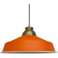 Handbemalte Industrielle Hängeleuchte aus Orange Metall – Vintage-Kronleuchter E27 Ø41 cm für Wohnzimmer, Schlafzimmer Oder Esszimmer von BAMYUM